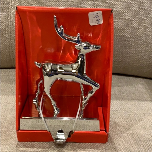 Kurt Adler Other - Silver Reindeer Mantle Stocking Holder with hook Kurt Adler Other - Silver Reindeer Mantle Stocking Holder with hook